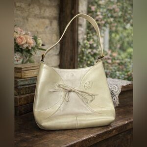 Furla Medium Chrome Green Grey Real Leather Hand & Shoulder Purse Bag